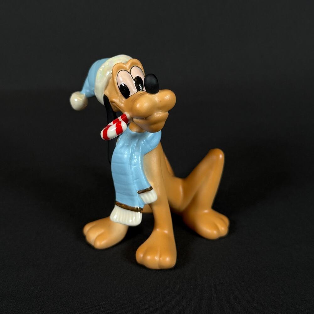 Lenox Disney Pluto With Treat Candy Cane Ornament Porcelain
